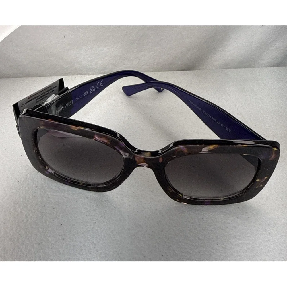 Nine West Women's Sunglasses Brown With Purple Tortoise Shell Very Cute!